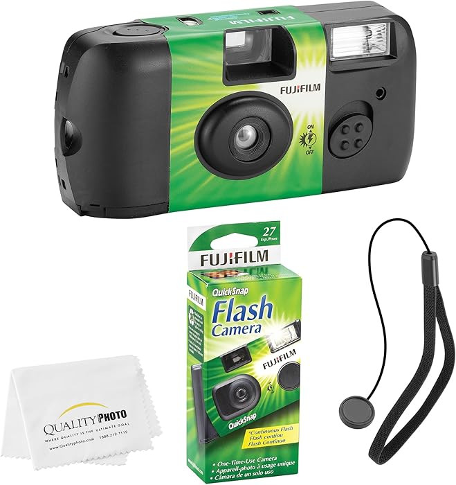 Fujifilm QuickSnap Flash 400 Disposable 35mm Camera (1 Pack) Bonus Hand Strap + Quality Photo Mic... | Amazon (US)