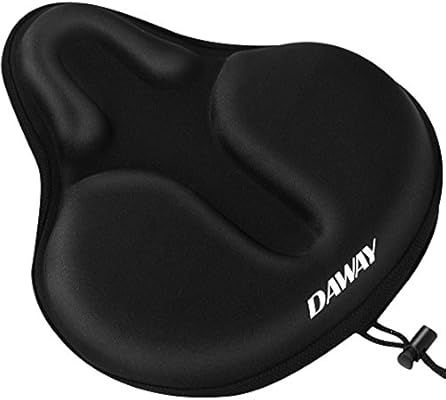 DAWAY Comfortable Exercise Bike Seat Cover - C6 Large Wide Foam & Gel Padded Bicycle Saddle Cushi... | Amazon (US)
