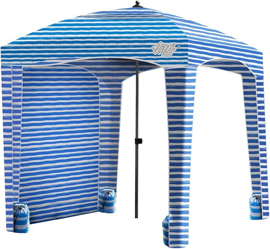 Qipi Beach Cabana - Easy to Set Up Canopy, Waterproof, Portable 6' x 6' Beach Shelter, Included S... | Amazon (US)