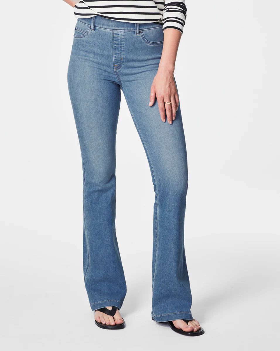 SPANXshape™ EveryWear Flare Jeans, Stonewashed Blue | Spanx