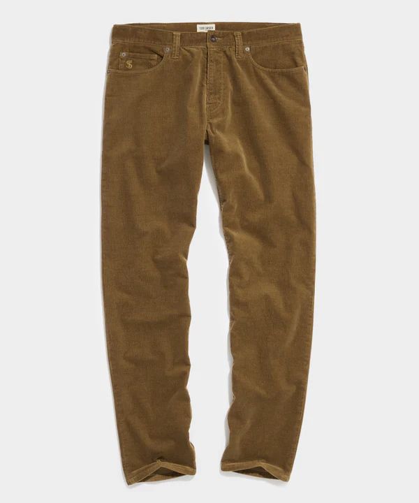 Straight Washed 5-Pocket Corduroy in Caramel | Todd Snyder