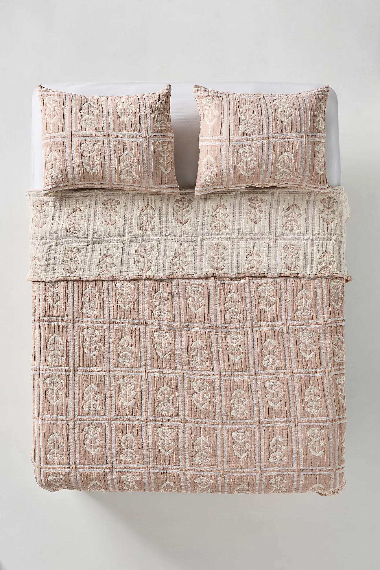 Parker Cotton Floral Woven Coverlet | Anthropologie (US)