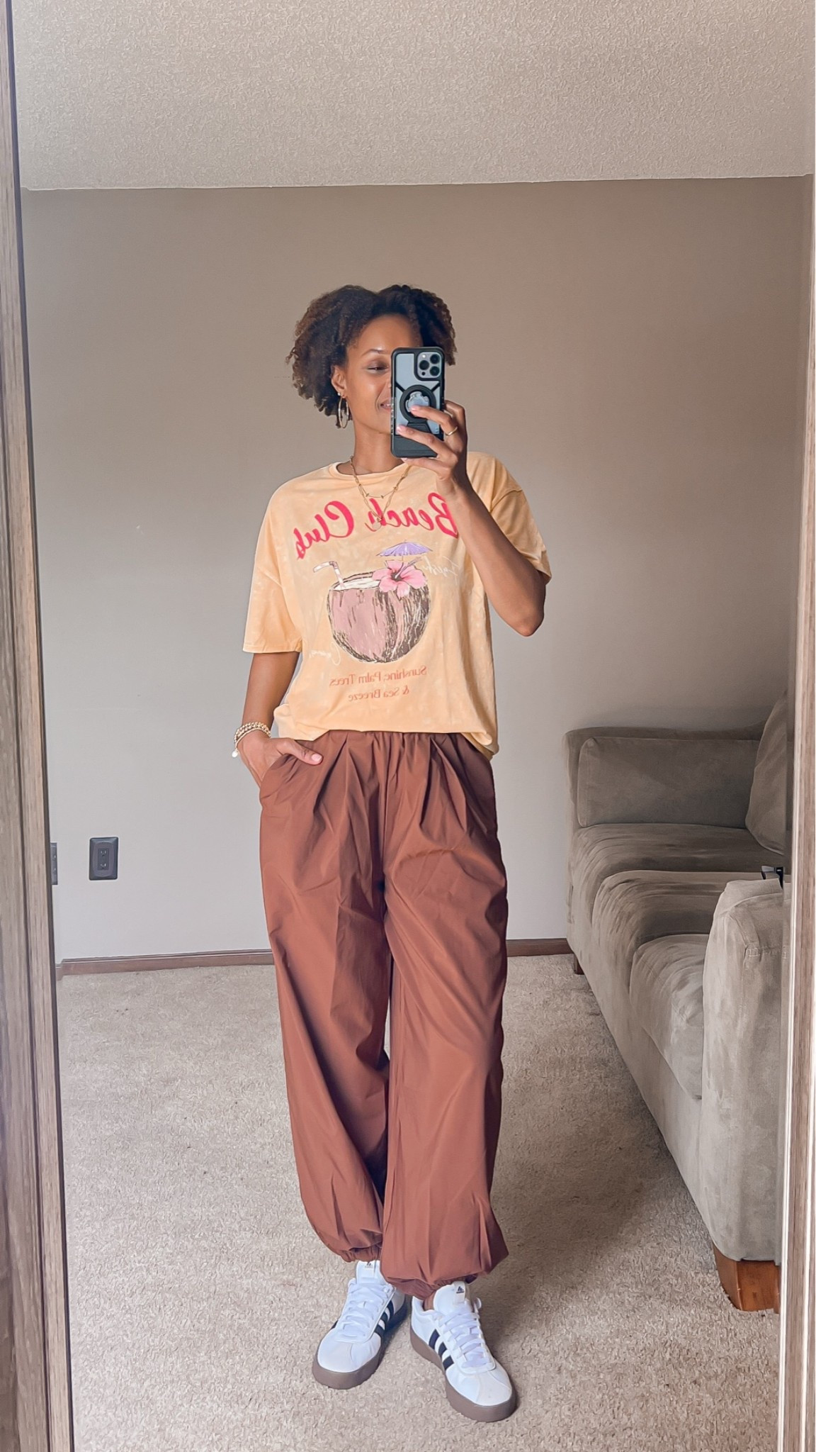 A simple graphic tee to go with my balloon pants I’m enjoying. Also makes for a nice and easy travel outfit.

#LTKOver40 #LTKTall #LTKootd