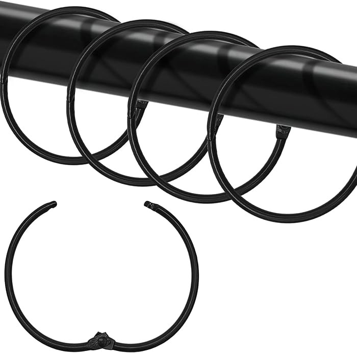 Shower Curtain Hooks Rings,24 Pcs Rustproof Metal Shower Hooks for Shower Curtain,Glide Smoothly ... | Amazon (US)