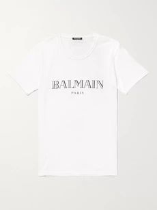 Balmain - Slim-Fit Printed Cotton-Jersey T-Shirt | Mr Porter US