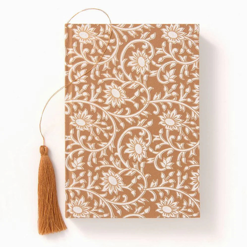 Gold Floral Hardcover Notebook | Paper Source