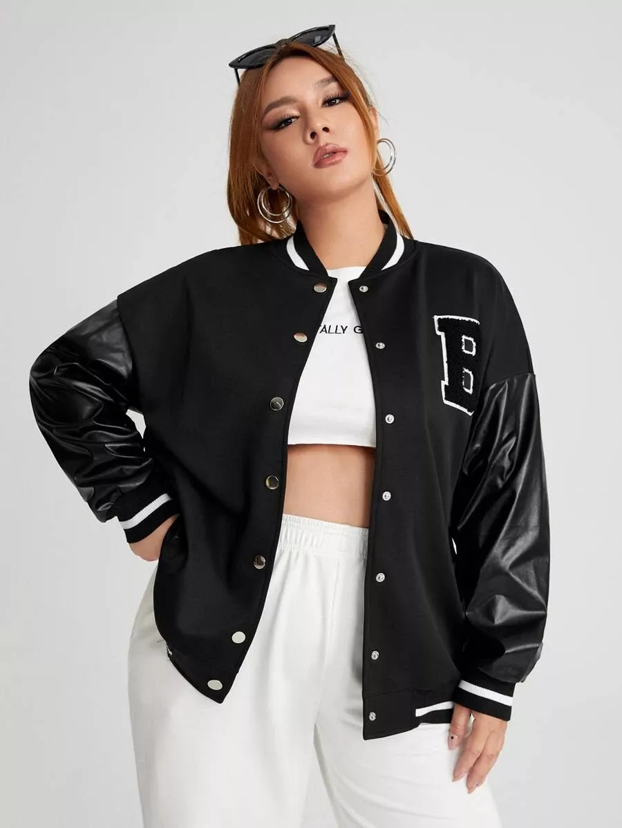 SHEIN EZwear Plus Letter Patched … curated on LTK