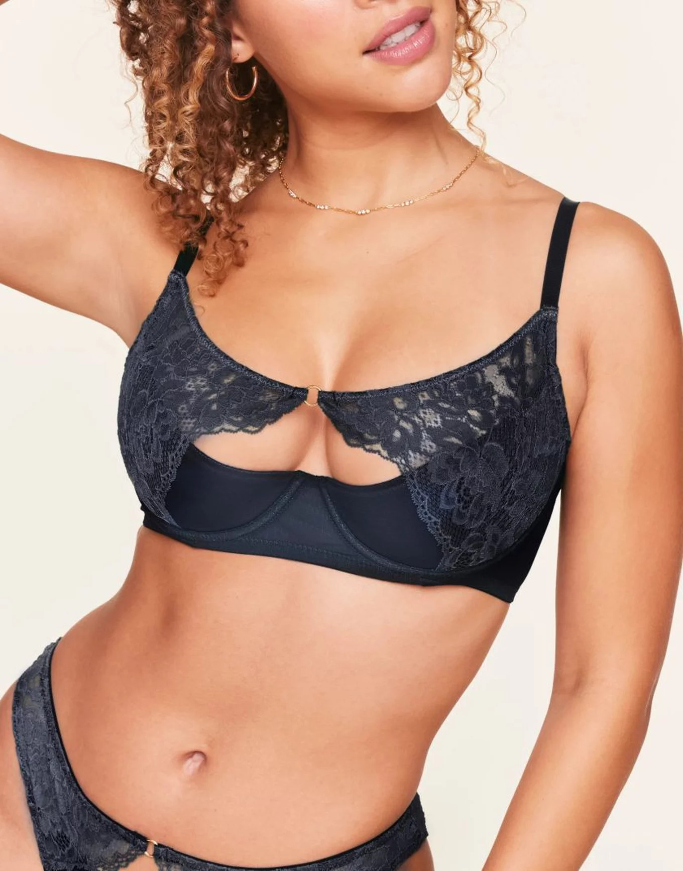 Abella Dark Blue Unlined Balconette, 32A-36DDD | Adore Me | Adore Me
