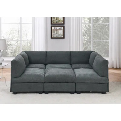 124" Wide Reversible Facing Modular Corner Sectional | Wayfair North America