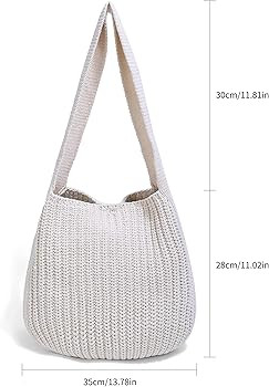 ENBEI Women's Shoulder Handbags Hand crocheted Bags large Shoulder Shopping Bag tote bag aestheti... | Amazon (US)