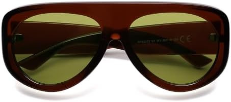 Trendy Aviator Sunglasses Womens Mens Oversized 90s Shades AR82372 | Retro Rectangle Chunky Sunni... | Amazon (US)