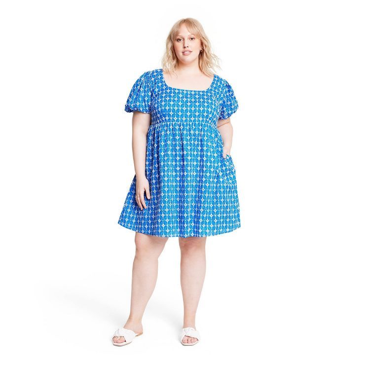 Women's Eyelet Mini Dress - RHODE x Target Light Blue | Target