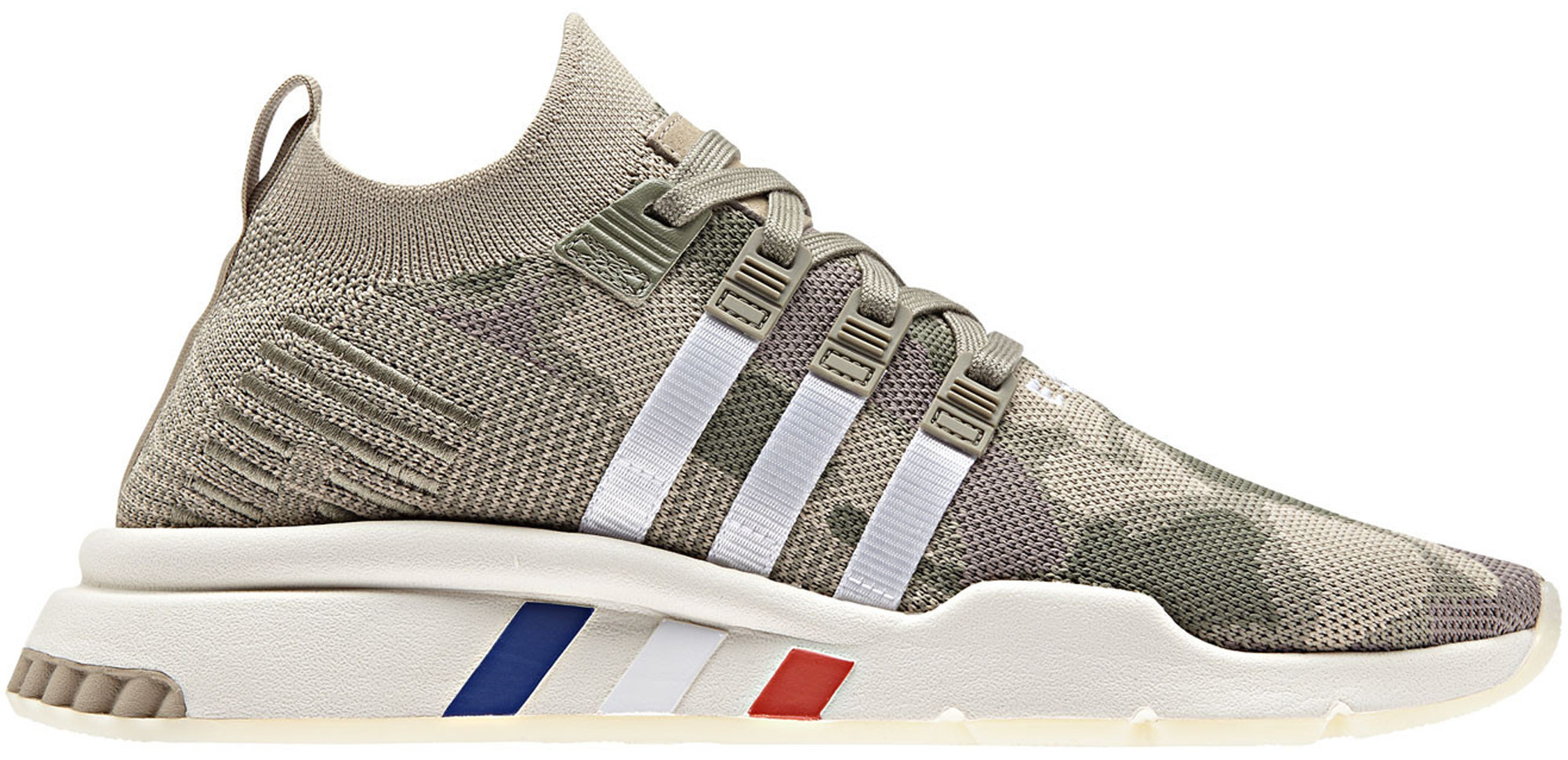 Men's Adidas EQT Support Mid ADV Camo Sneakers in Trace Khaki/Steel/Chalk | StockX
