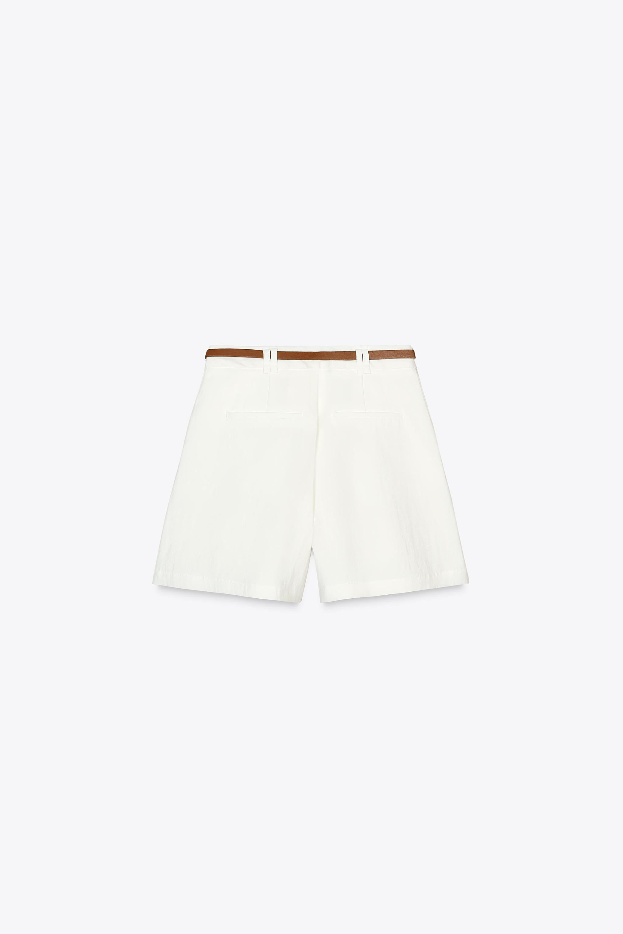 BELTED PLEATED SHORTS | Zara US