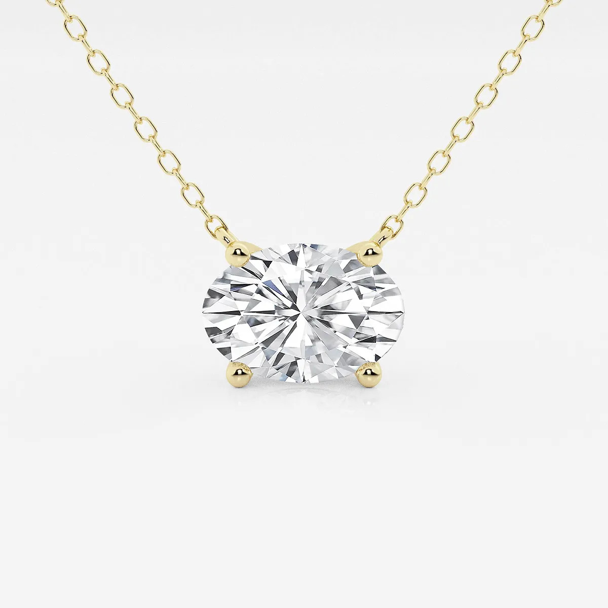 2 ctw Oval Lab Grown Diamond Solitaire Pendant | Grown Brilliance