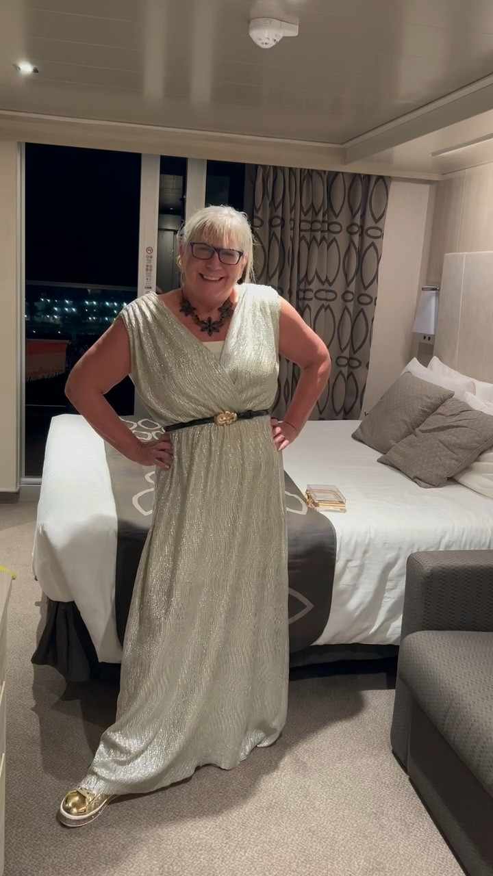 Let’s get cruise ready in a gold shimmer dress 

#LTKover40 #LTKVideo #LTKmidsize