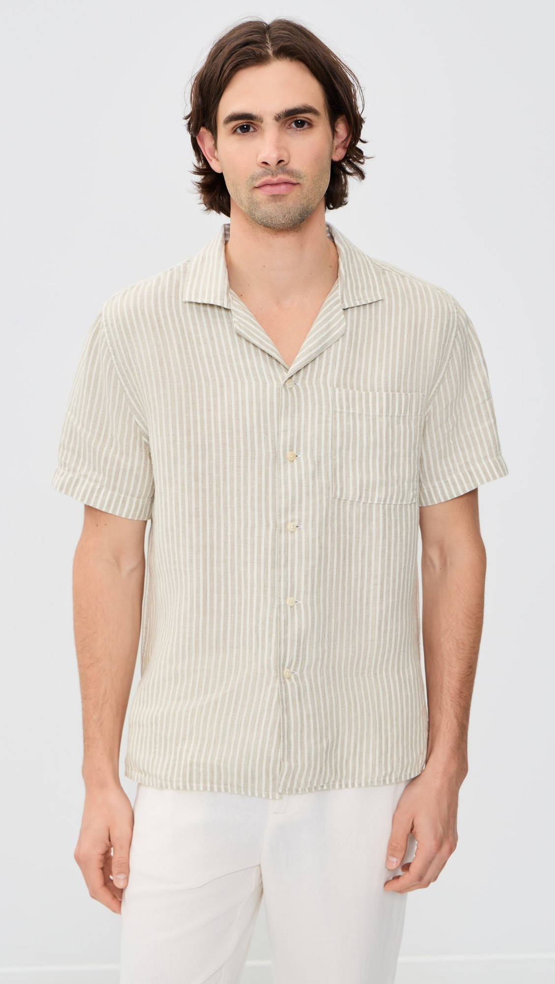Striped Linen Camp Shirt | Shopbop