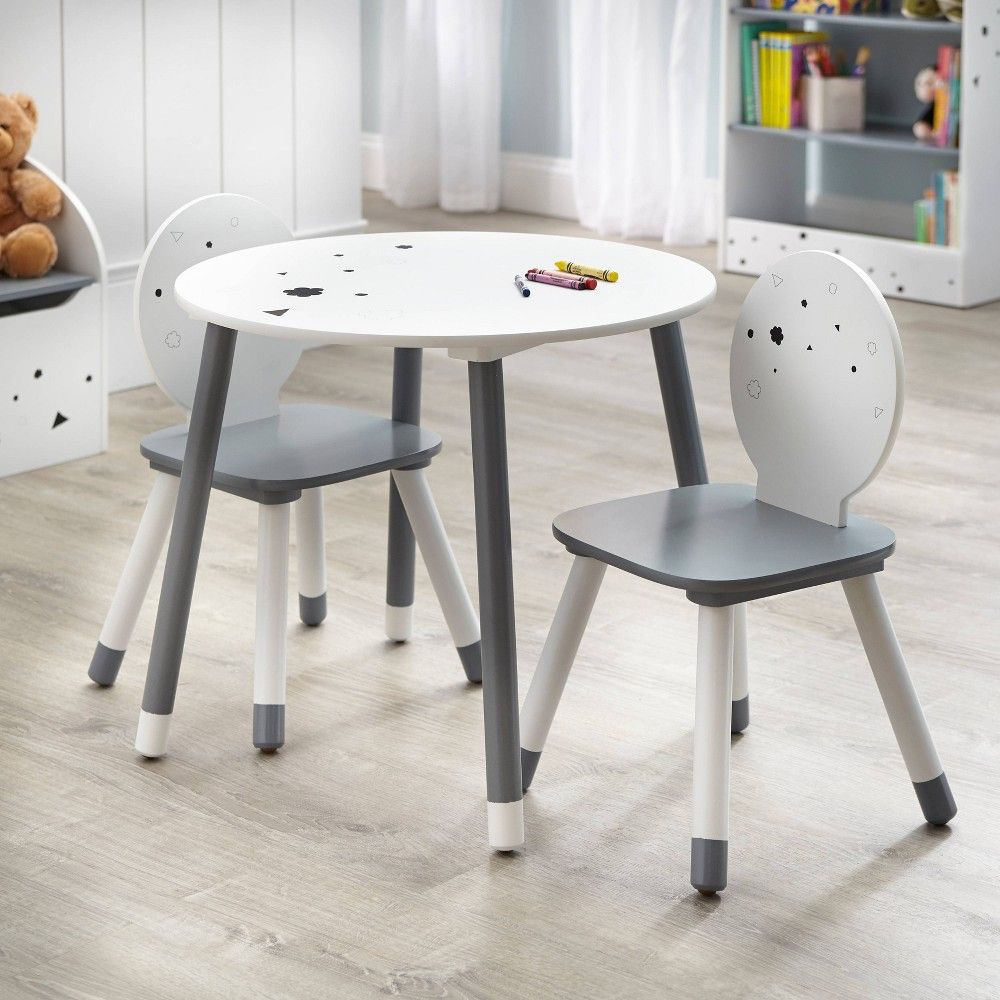 3pc Talori Kids' Table and Chair Set Gray/White - Buylateral | Target