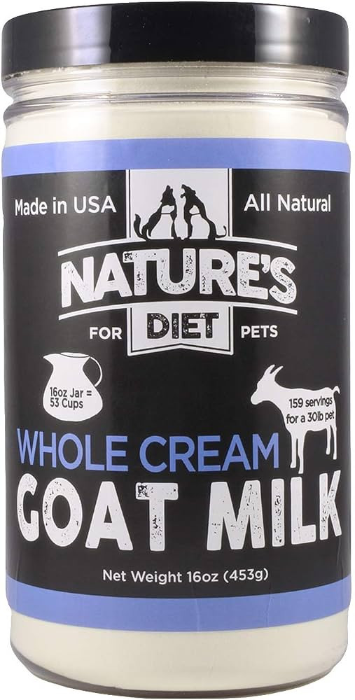 Nature's Diet Pet Dried Whole Cream Goat Milk for use as High Protein, Hypoallergenic Digestion, ... | Amazon (US)