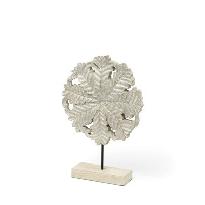 Petite Wood And Metal Floral Decor Piece | SHEIN