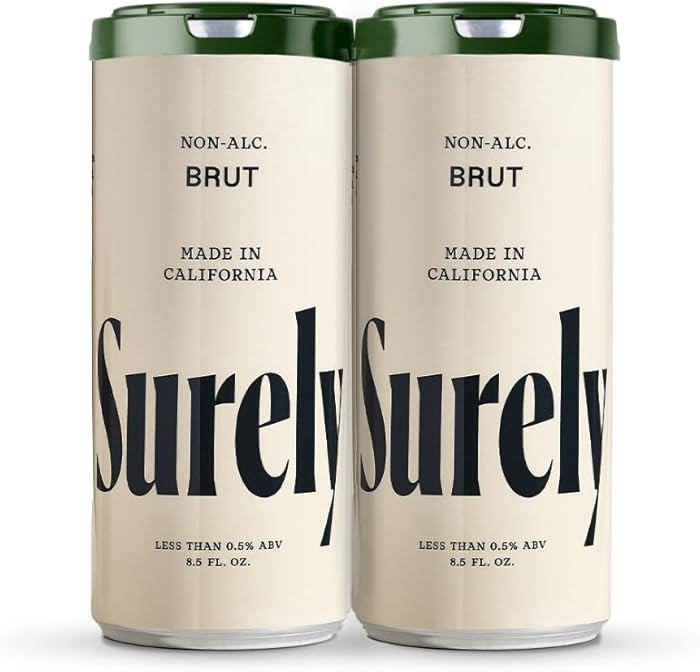 Surely Non Alcoholic Wine, Alcohol-Removed California Sparkling Brut, De-alcoholized White Wine, ... | Amazon (US)