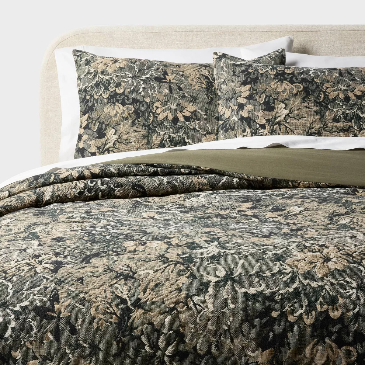 King Woven Floral Tapestry Chenille Duvet Cover and Shams Set - Threshold™ | Target