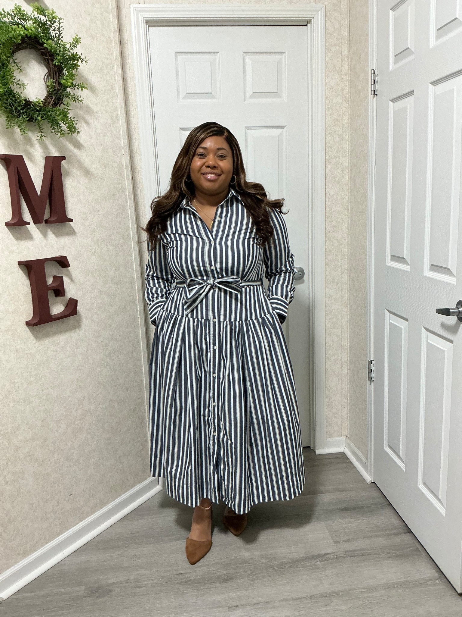 Walmart dress wear size large target flats. 

#LTKMidsize #LTKFindsUnder50 #LTKSaleAlert