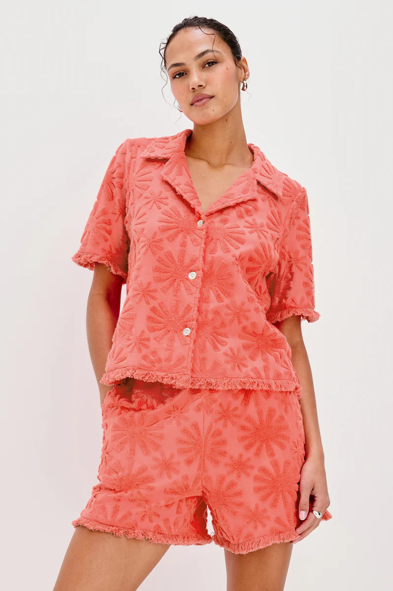 TIFF SHIRT - RED SUNBURST JACQUARD | Rails
