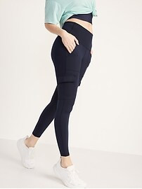High-Waisted PowerPress Cargo 7/8-Length Leggings for Women | Old Navy (US)