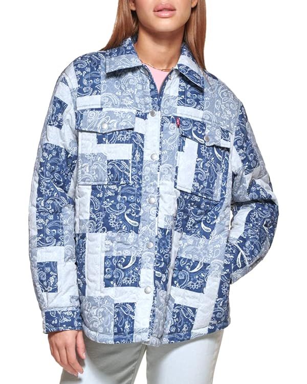 Levi's Women's Diamond Quilted Shirt Jacket | Amazon (US)