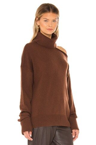 PAIGE Raundi Sweater in Dark Brown from Revolve.com | Revolve Clothing (Global)