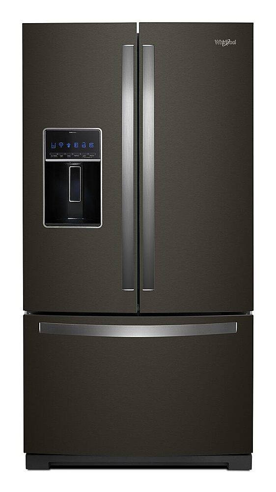 Whirlpool 26.8 Cu. Ft. French Door Refrigerator Black stainless steel WRF757SDHV - Best Buy | Best Buy U.S.