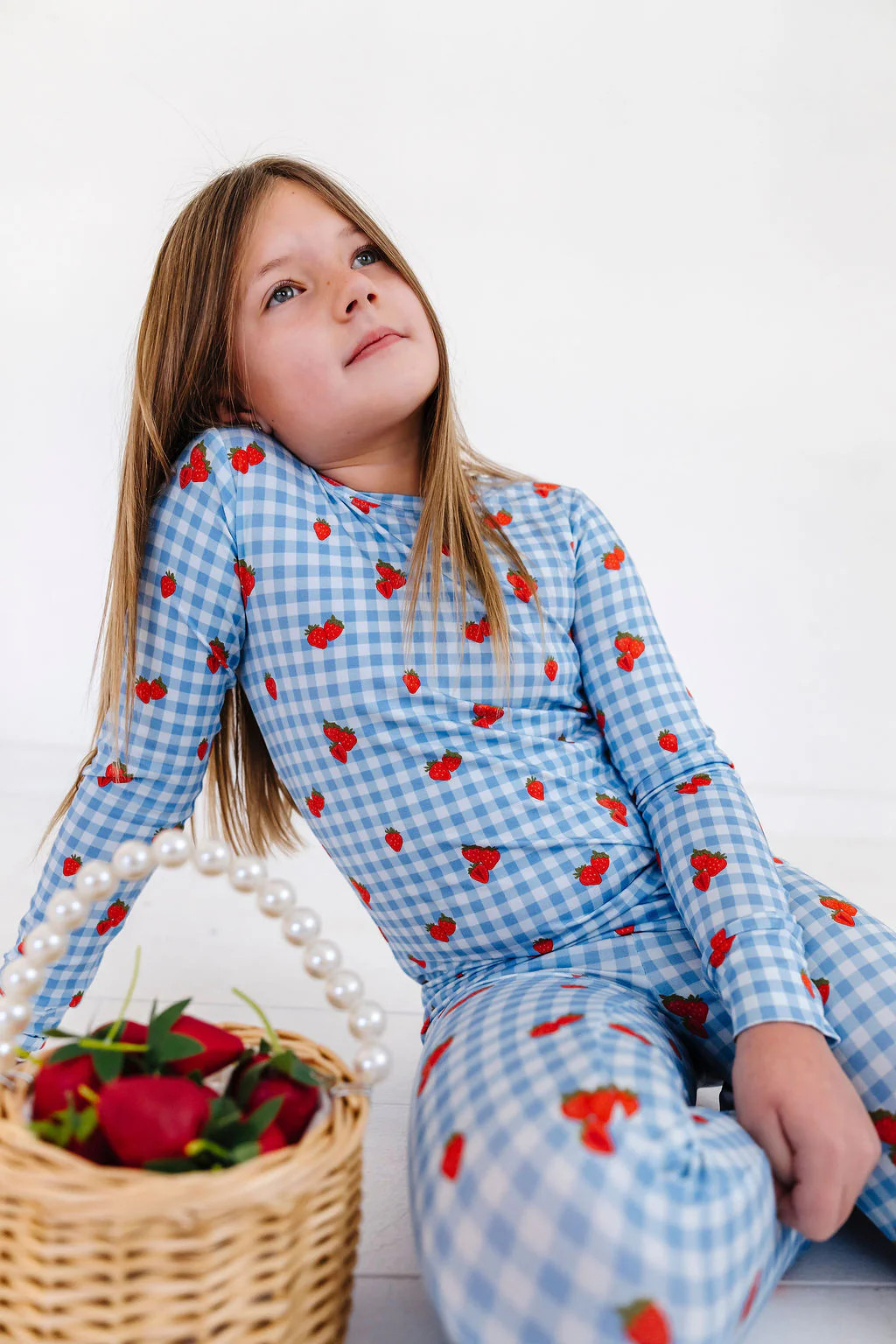 Strawberry Gingham Two Piece Set | In My Jammers