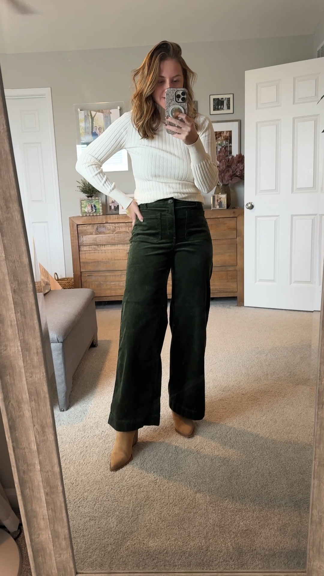 Recently stumbled upon lofts, fall sale and snag some really cute pieces like these brushed corduroy pants in this gorgeous deep green color absolutely perfect for the holidays. Wearing curvy fit size 4. Plenty of room for stretch, so comfortable. 

Also linking my turtleneck from loft I got a few years ago but it such a good staple piece. Everything is 40% off! 

#LTKSeasonal #LTKSaleAlert #LTKFindsUnder50