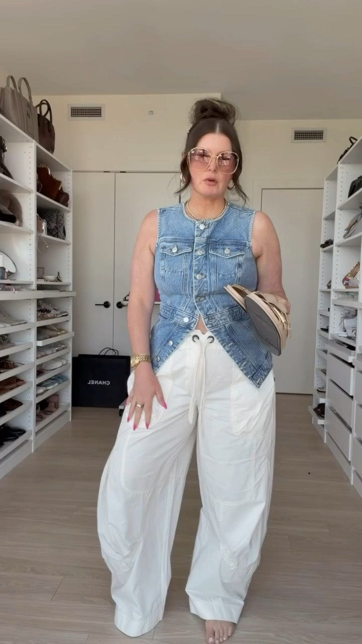 Summer outfit 
Denim vest
Balloon pants

#LTKootd #LTKSeasonal