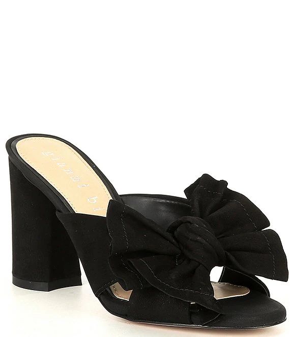 Keily Suede Bow Block Heel Mules | Dillards