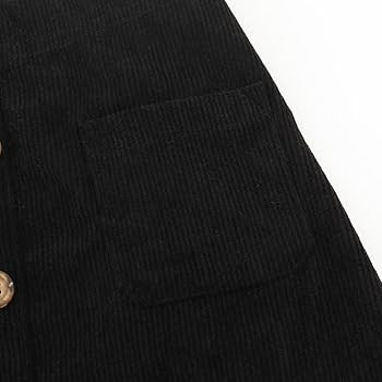 Noomelfish Girl Corduroy Skirts Kids Fall Winter Button Mini Skirt with Pockets (5-12 Years) | Amazon (US)
