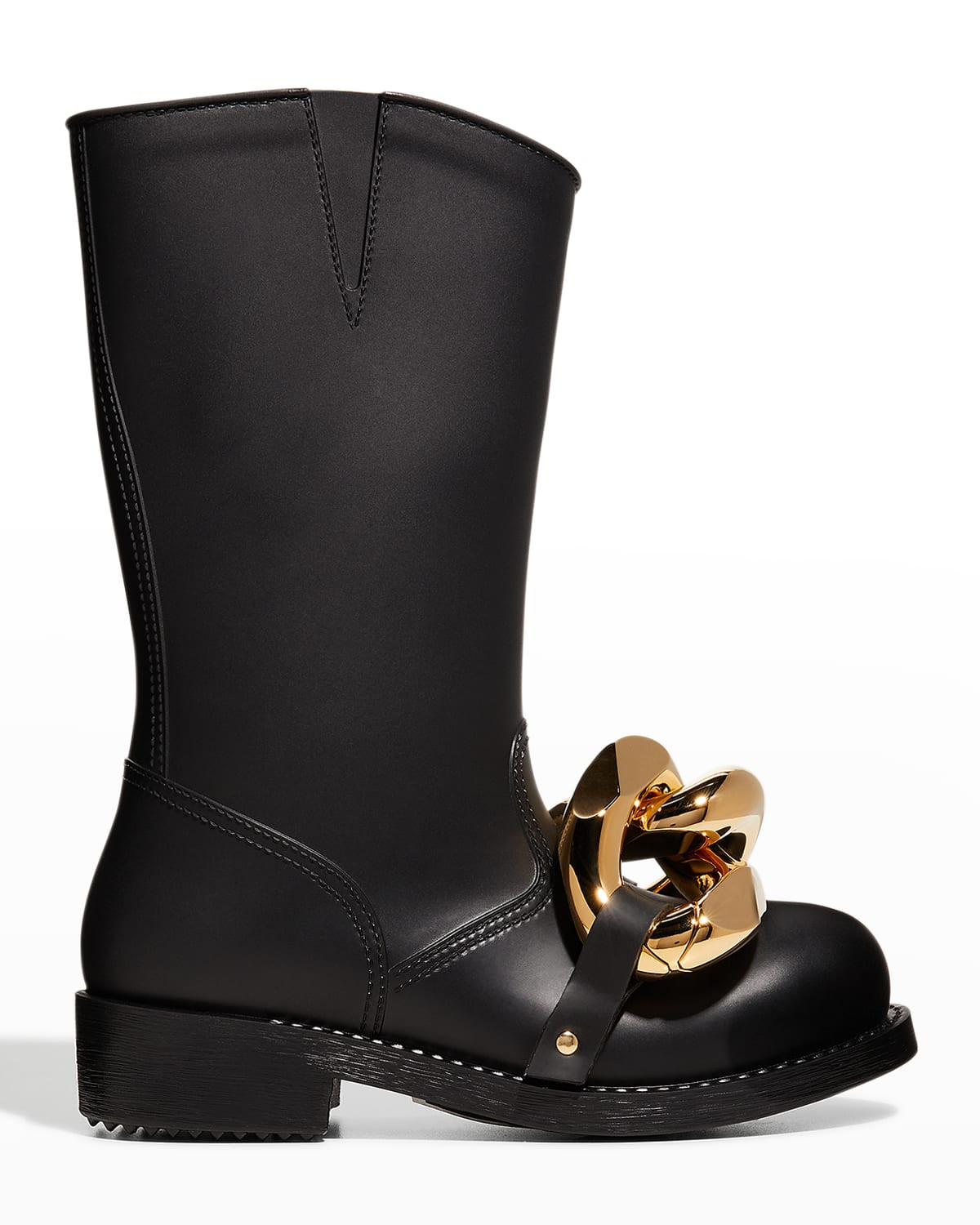 Chunky Chain Rubber Boots | Neiman Marcus