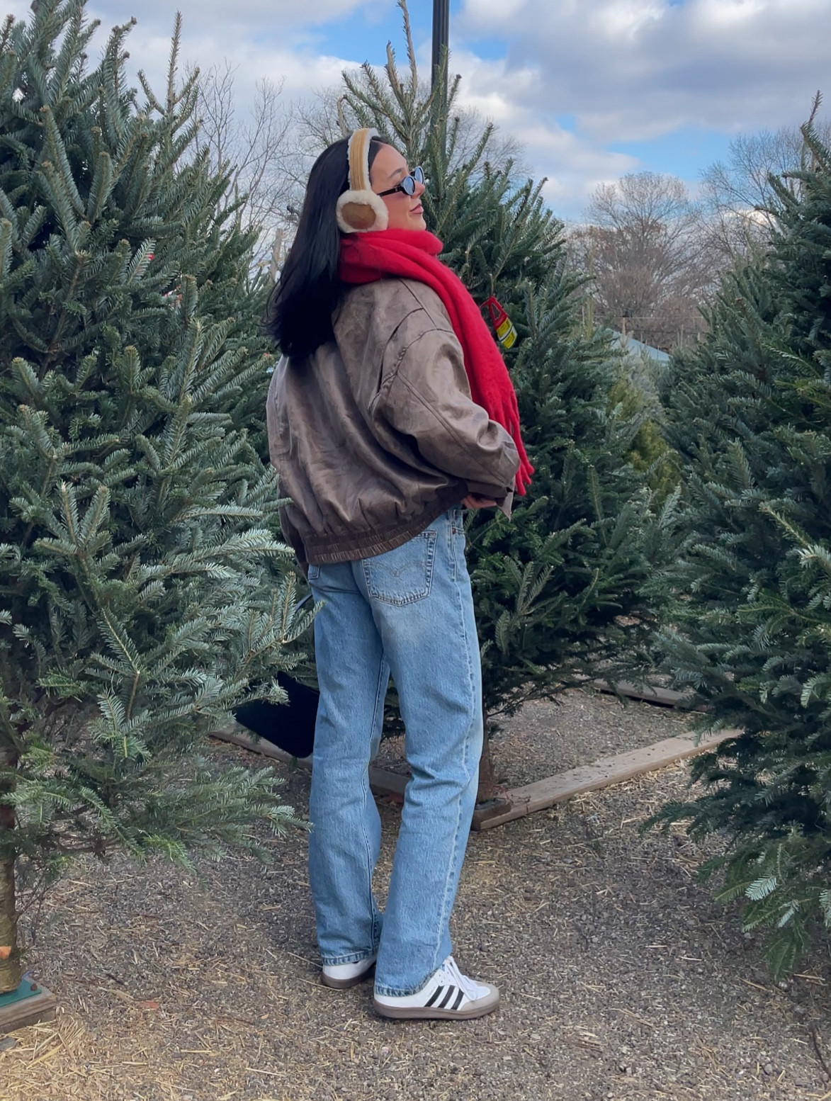kenny bomber jacket - size small (this is an oversized jacket fit ) 
levis - size 25 , a lil baggy fit that I love , my normal size is 22/23


#LTKSeasonal #LTKGiftGuide #LTKHoliday