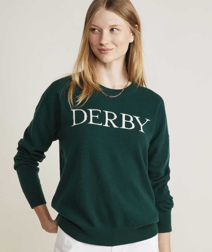 Kentucky Derby Intarsia Cashmere Crewneck Sweater | vineyard vines