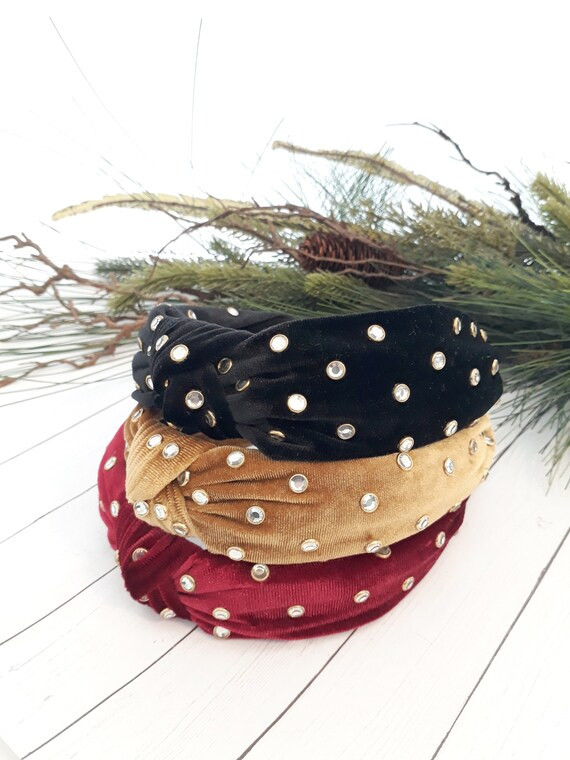 Annstyle Crystal Velvet Knot Headband | Etsy Canada | Etsy (CAD)