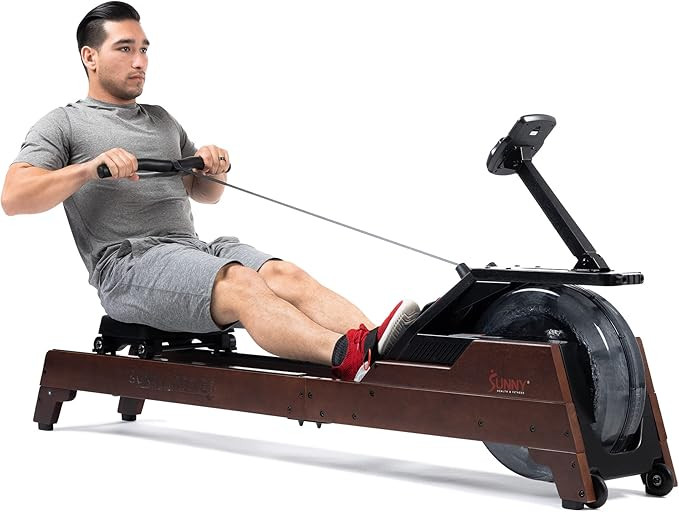 Sunny Health & Fitness Elite Water Rowing Machine with High Dynamic Resistance Vertical Tank, Low... | Amazon (US)