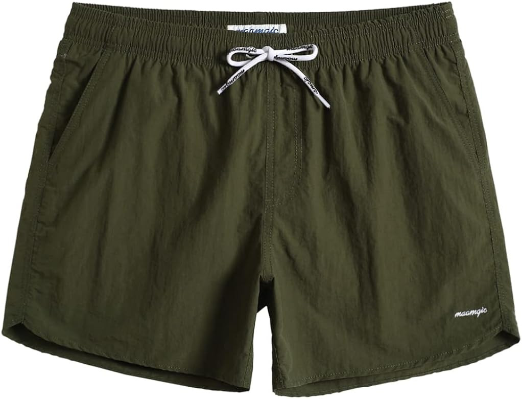 maamgic Mens Swim Trunks 5" with Mesh Lining Quick Dry Bathing Suits for Men Swim Shorts Swimwear | Amazon (US)