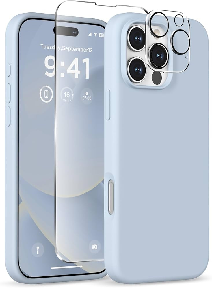 Magnetic for iPhone 16 Pro Max Case, Compatible with MagSafe, Liquid Silicone Phone Cover with Sc... | Amazon (US)