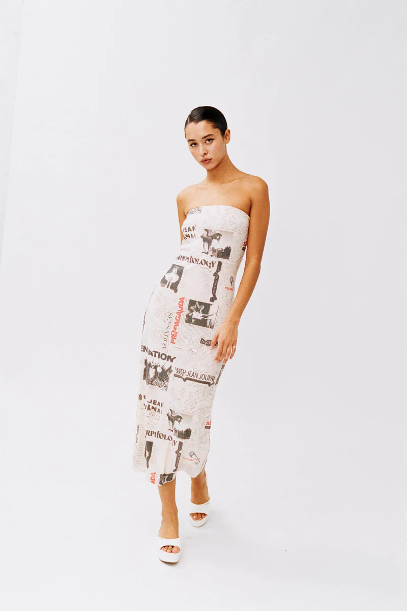 Frankie Midi Dress | Read All About It | With Jean (US)