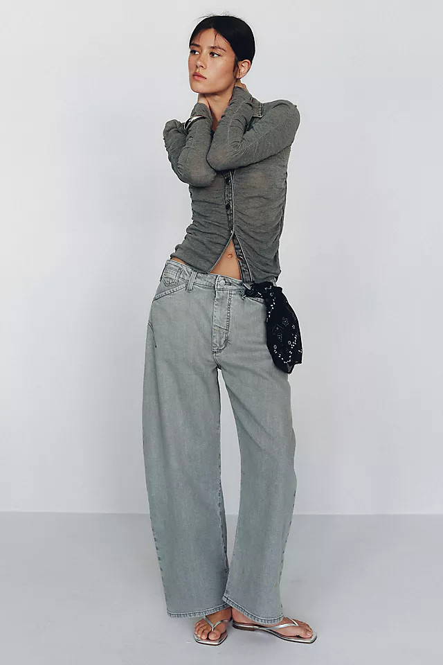 Kayden High Rise Carpenter Barrel Leg Jeans | Anthropologie (US)