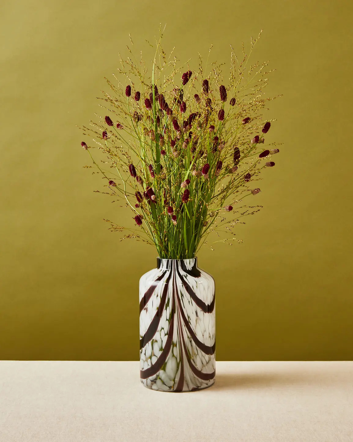 Palma White & Brown Glass Vase | Oliver Bonas (Global)
