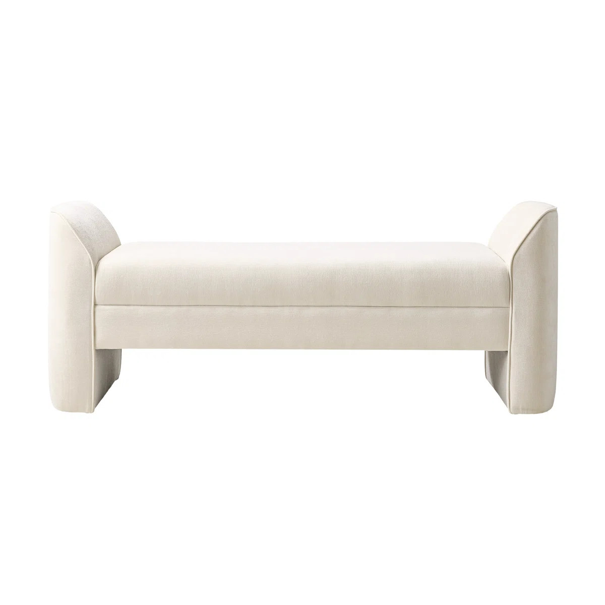 Elizabeth Modern 57"W Chenille Fabric Easy Assembly Upholstered Bench | Wayfair North America