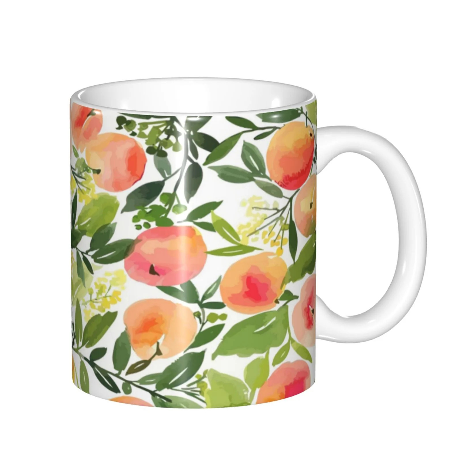 Zeuib Taza de Café de Cerámica Fruit Melocotón1 con Mango Grande, Glaseado Reactivo Moderno, A... | Walmart (US)