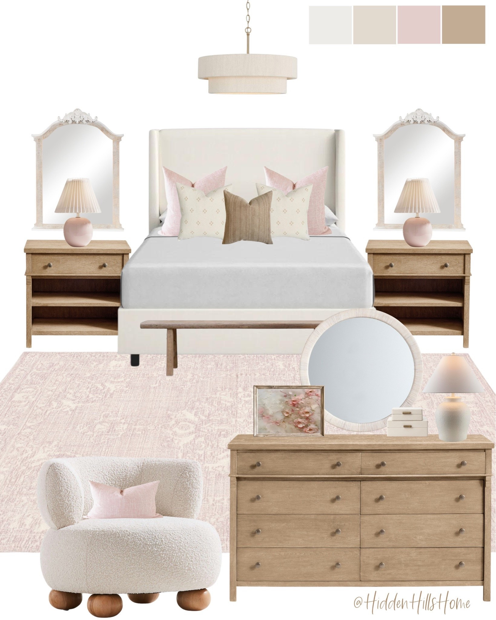 Modern transitional girls bedroom mood board, blush pink girls room design ideas, girls bedroom decor, teen girls modern classic bedroom mood board #girls #pink

#LTKHome #LTKSaleAlert #LTKKids